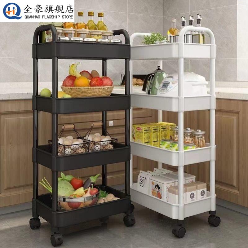 小推车置物架卧室卫生间落地多层零食架蔬菜厨房浴室物品纳储物架