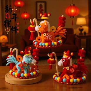 新年手工过年喜庆摆件扭扭棒材料过年小灯笼马年儿童小礼物品