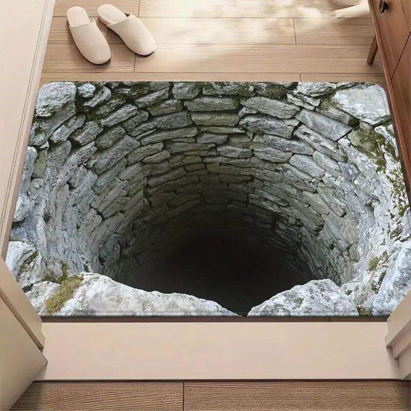 3d眩晕地毯整人视觉错觉陷阱客厅卧室地垫个性整人朋友吸水不掉毛