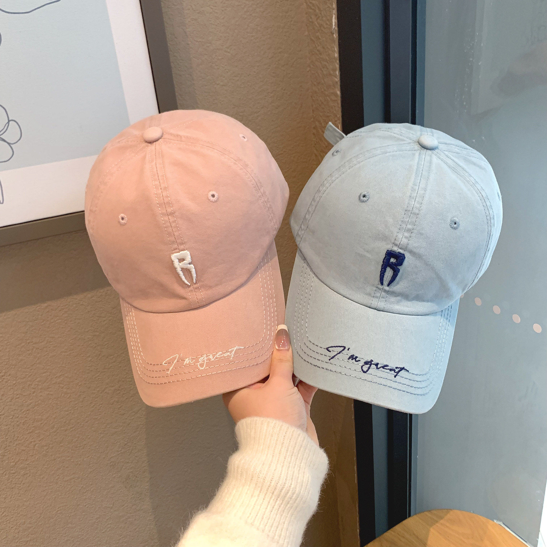 2026新款高品质水洗棉粉色棒球帽女韩版复古显脸小宽帽檐鸭舌帽男,服饰配件/皮带/帽子/围巾,帽子,淘宝优惠券,粉丝福利购,淘宝优惠卷