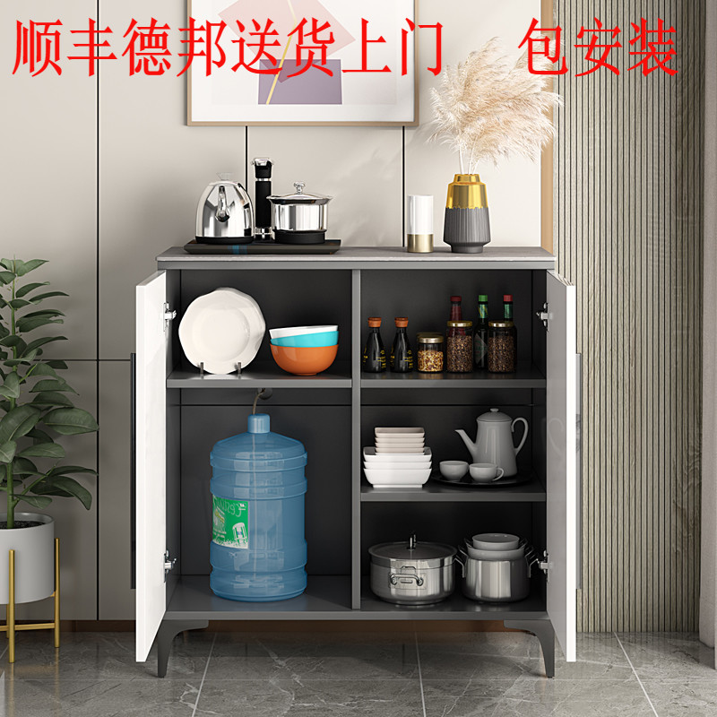 轻奢岩板小户型餐边柜简约现代厨房储物收纳柜客厅沙发边茶水酒柜