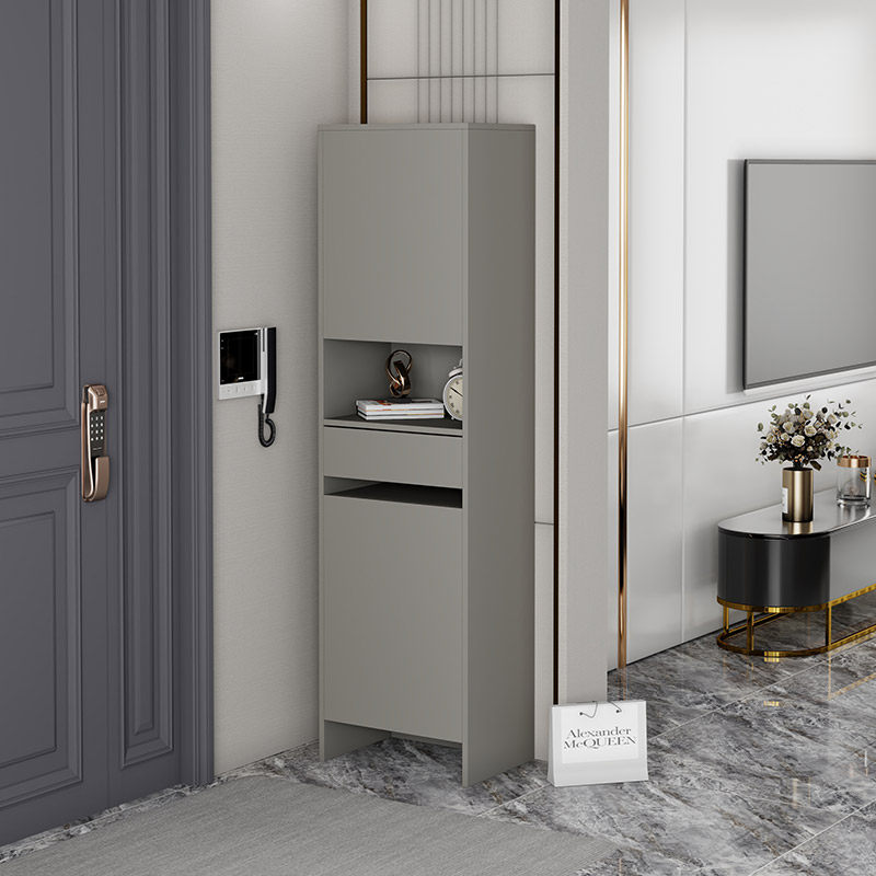 定制实木鞋柜入户家用门口高立式玄关柜轻奢阳台极窄款储物收纳柜