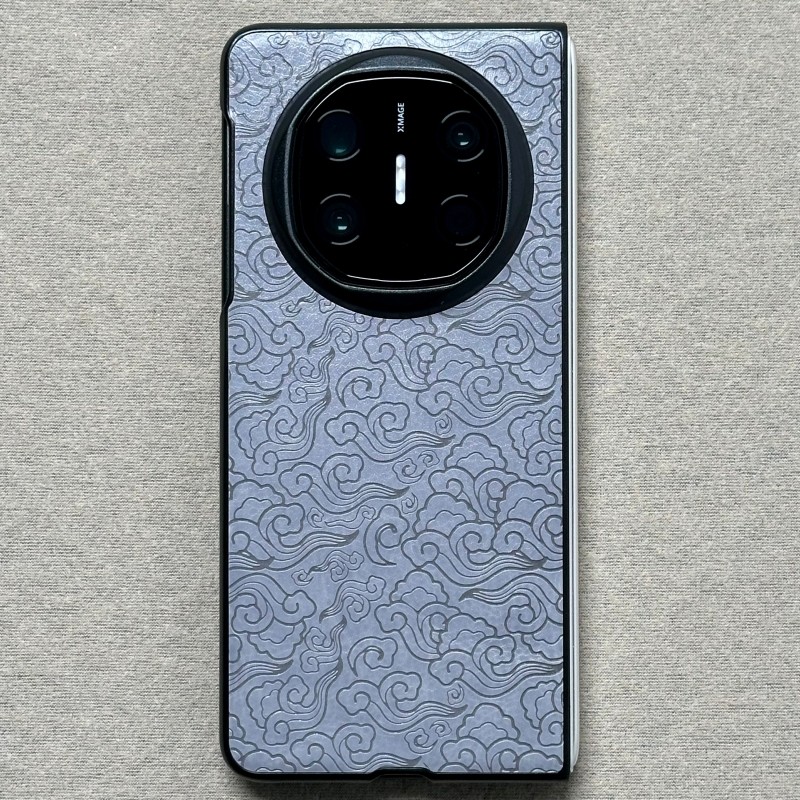 适用于华为MateX6手机壳MateX7典藏版保护套MateX3折叠壳防摔Magsafe磁吸壳创意浮雕国潮祥云皮纹男女新款