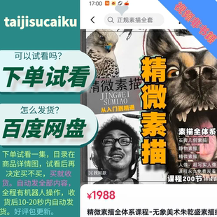 精微素描全体系课程-无象美术朱乾盛素描绘画静物头像画画教学