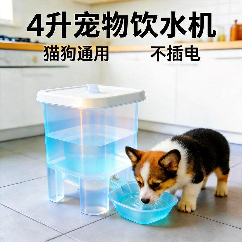 猫咪饮水机喂鸡饮水器喝水鸡鸭自动水壶自制饮水桶宠物喂水器神器