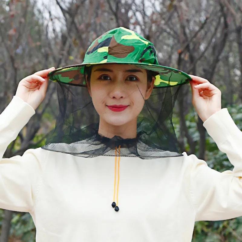 蜂帽养蜂防蜂面罩头罩蜜蜂帽子收蜂冒养蜂人防蛰防蚊头套专用工具