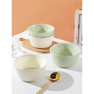 法式六英寸碗4只装面碗家用陶瓷大号饭碗泡面碗汤面碗食品级汤碗