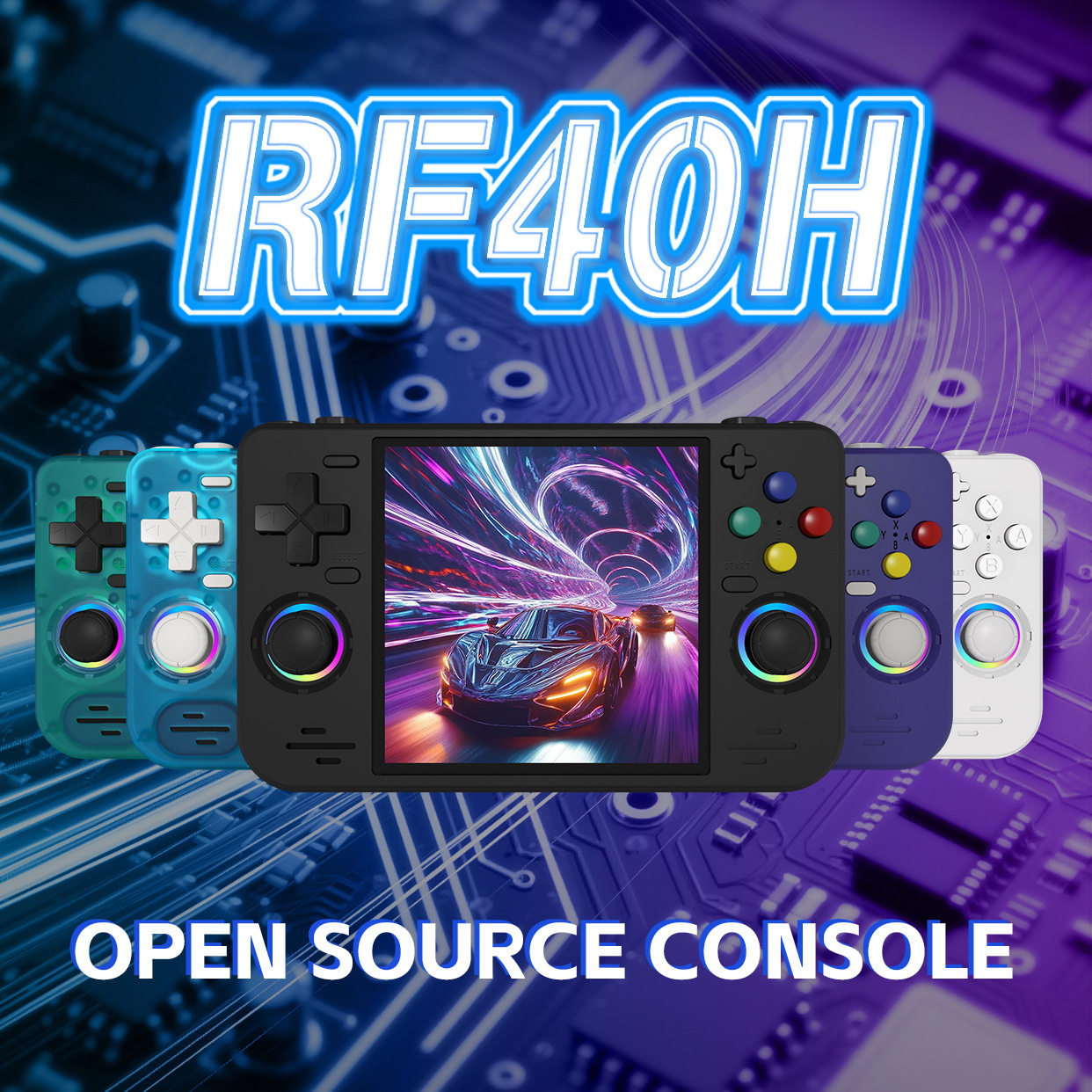 跨境新品RF40H掌上游戏机开源PSP战神4.0高清显示屏支持联机双人