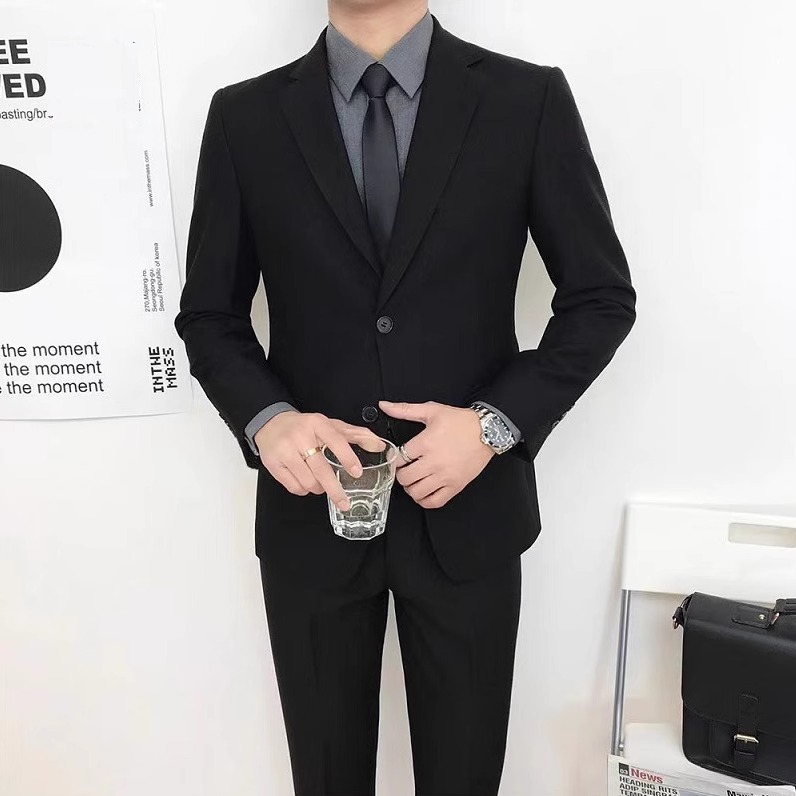 西服套装男士韩版修身潮流上衣商务正装外套青年大码小西装外套男