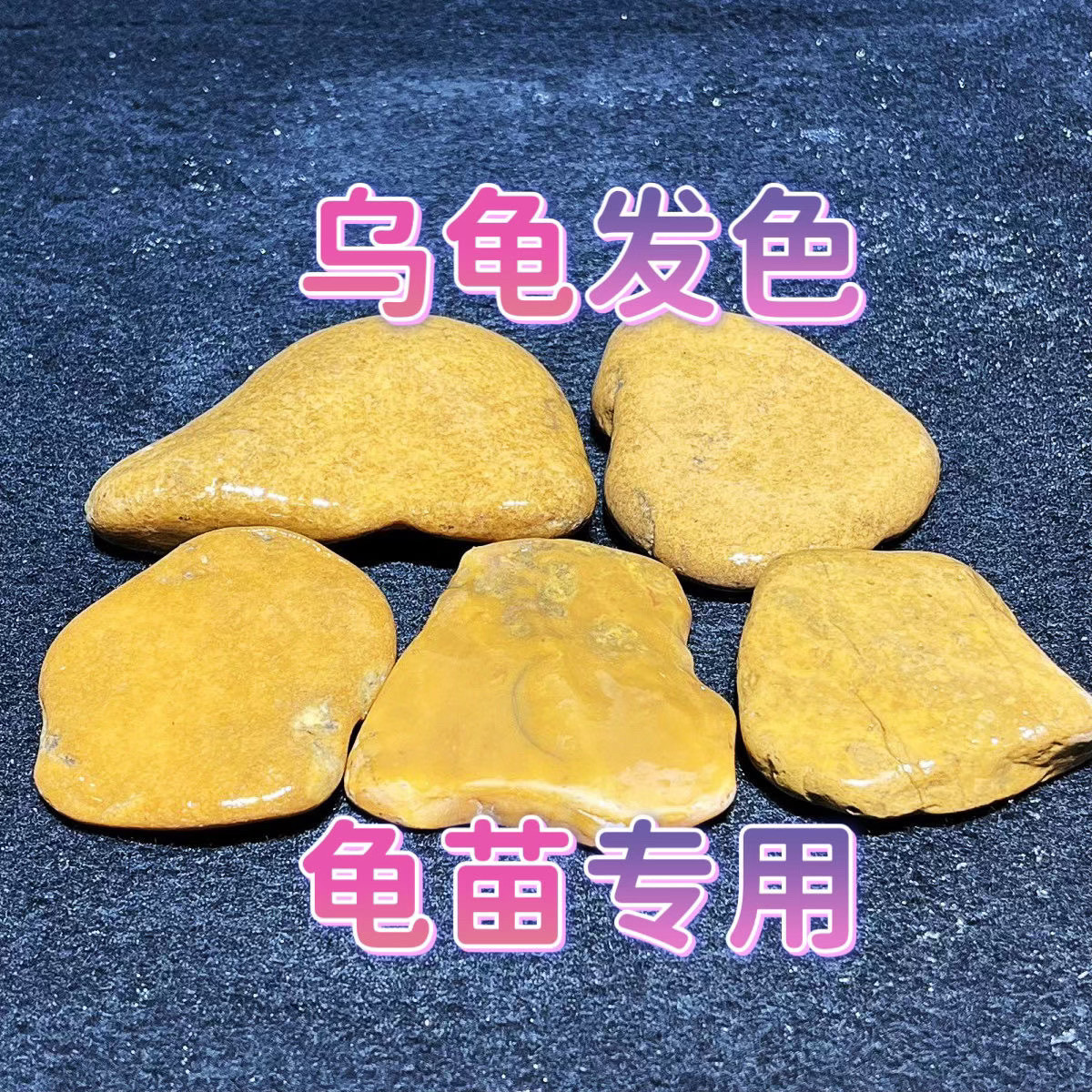 黄蜡石乌龟晒台小鱼缸石头黄色鱼缸造景石观赏玉石碎石底砂纯天然