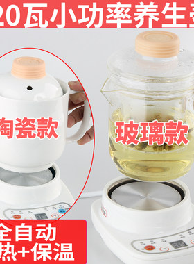 小功率全自动小型办公室陶瓷养生壶养生杯煮粥玻璃泡茶花茶煮茶器