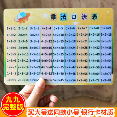小学二年级九九乘法口诀表全表卡片除法口诀表完整版99乘法除法卡