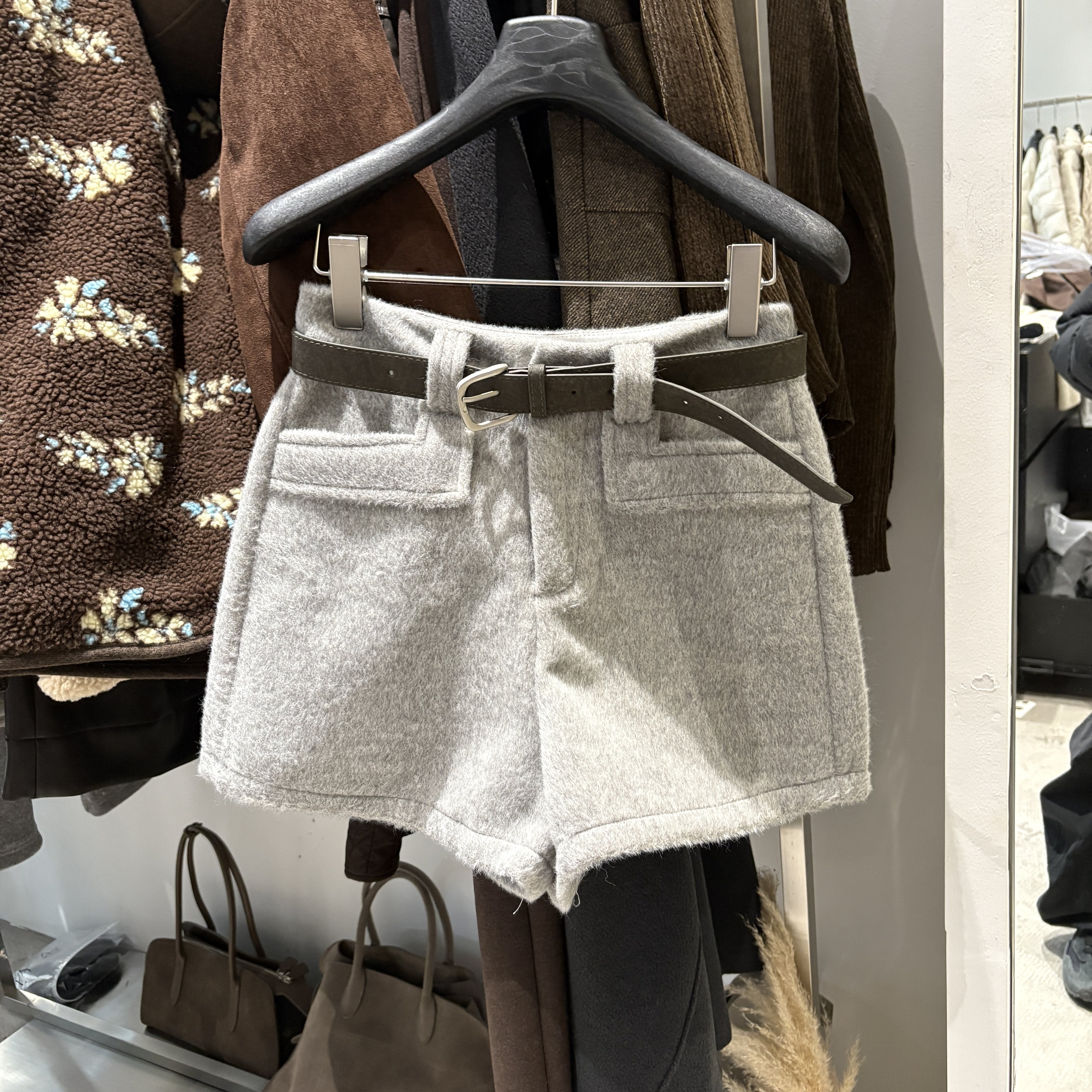 2025冬小众加绒百搭女高腰毛呢裤