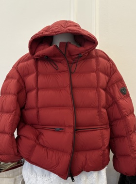 90白鸭绒羽绒服女短款2025新款冬正品连帽小个子加厚泡芙排骨外套