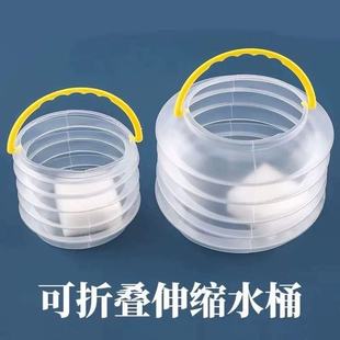 美术用具透明可折叠笔桶画画水桶塑料笔洗伸缩小号毛笔书法美术用