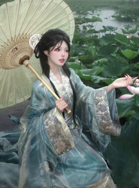 战国袍绝美汉服女2026新款超仙气大袖拖尾直裾古装古风舞蹈演出服