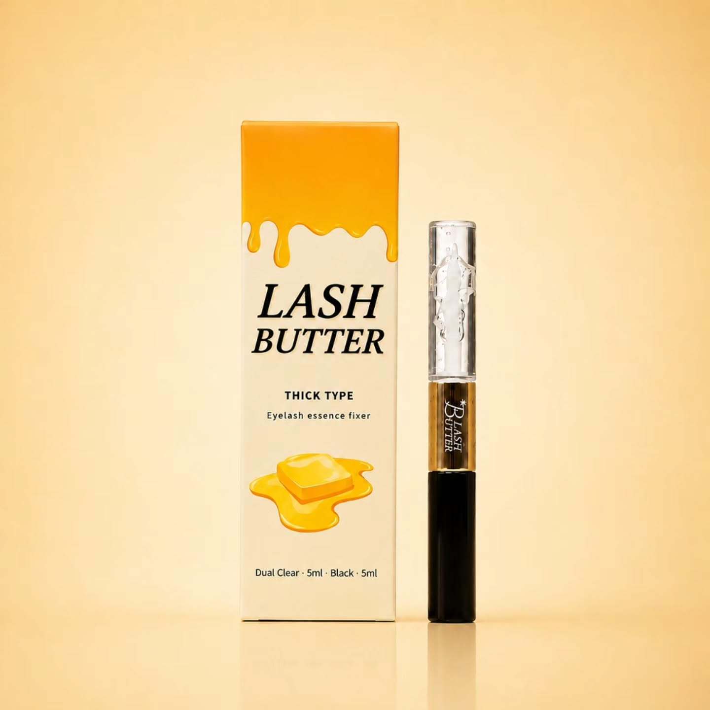 角蛋白翘睫LASH BUTTER双头滋养精华烫睫毛加黑翘睫护理工具