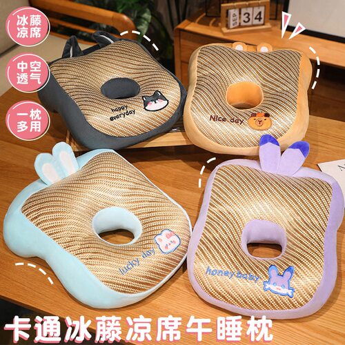 夏季凉席午睡枕小学生趴睡枕