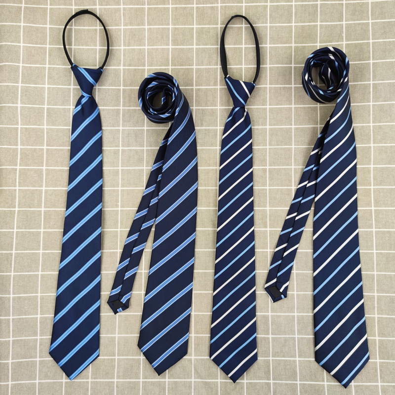 商务风年轻款拉链式免打结领带