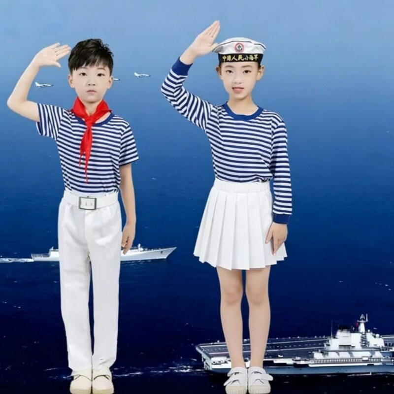 六一儿童小海军演出服幼儿园