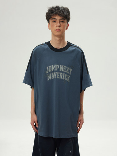 JUMPNEXT杠条印花短袖