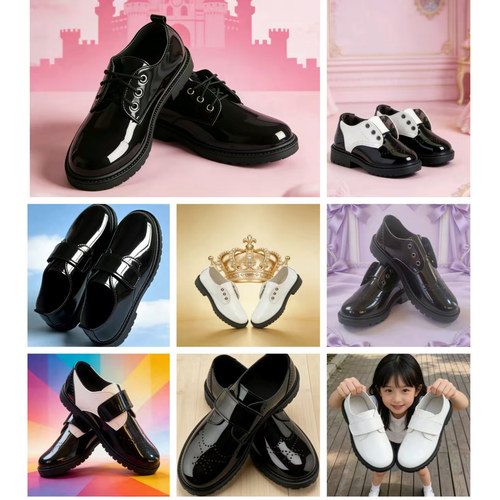 黑色儿童公主风表演皮鞋