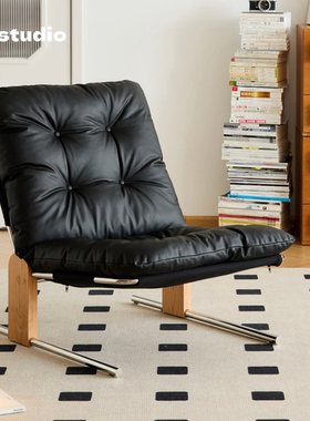 中古单人沙发椅现代简约家用客厅阳台躺椅小户型轻奢休闲靠背椅子