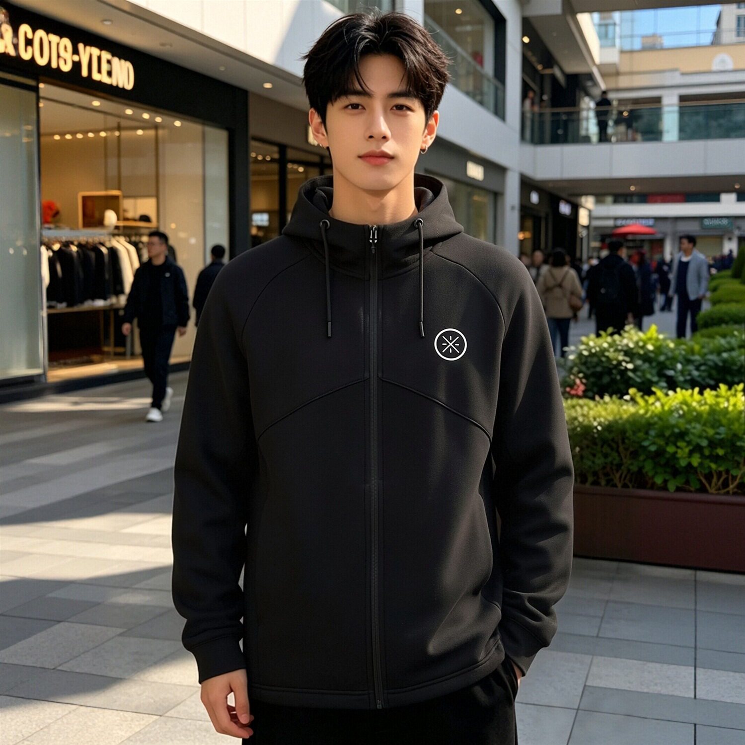 李宁针织外套男子2026春季韦德系列柔软舒适开衫连帽卫衣AWDW285
