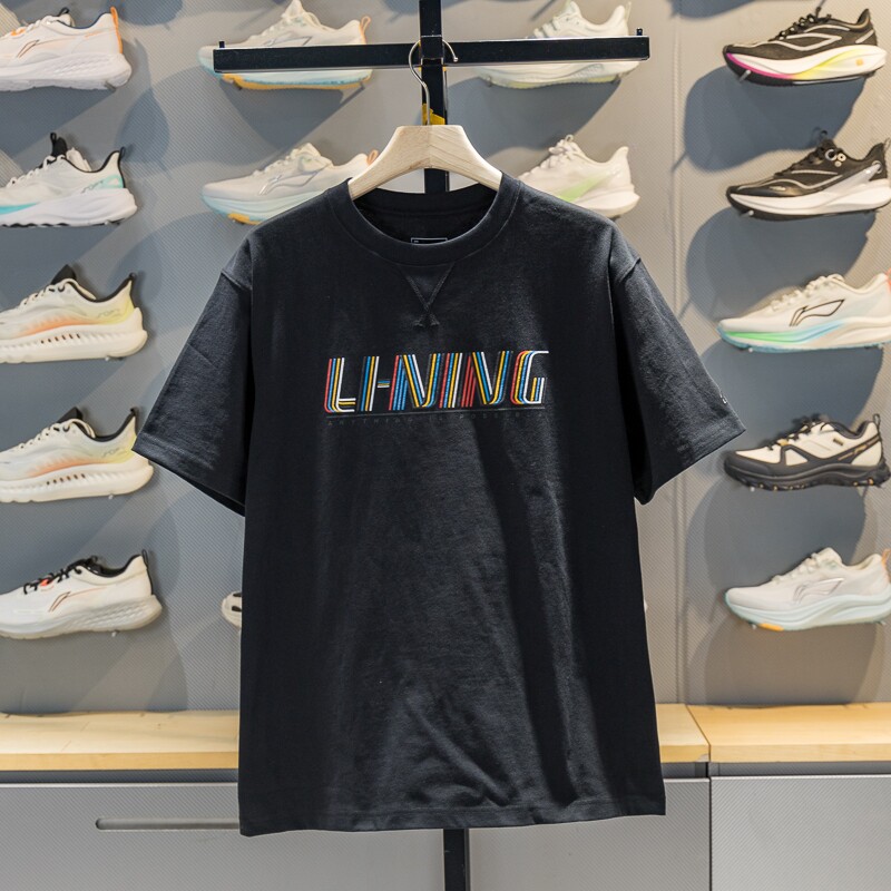 李宁短袖文化衫男女同款2026新款宽松休闲柔软舒适运动T恤AHSW391