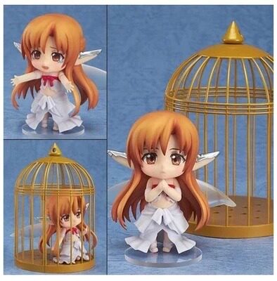 【孩仕宝】玩具模型 gsc粘土人 382 刀剑神域 亚丝娜 鸟笼 q版