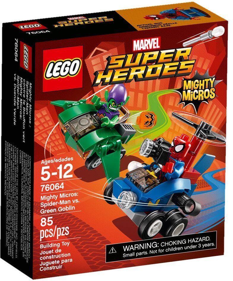 【孩仕宝】玩具模型乐高积木LEGO漫威英雄迷你战车蜘蛛侠对绿恶魔