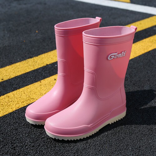 时尚雨鞋女外穿防水防滑网红水鞋短筒日系厚底胶鞋耐磨保暖厨房鞋