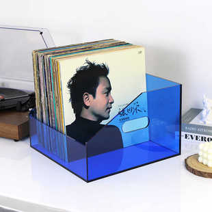 黑胶唱片收纳盒桌面文件书本收纳架LP黑胶CD唱片存放专辑展示架