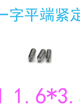 304DIN551开槽平端紧定螺丝m1.6*3.5/千一字平端紧定螺钉m1.6x3.5