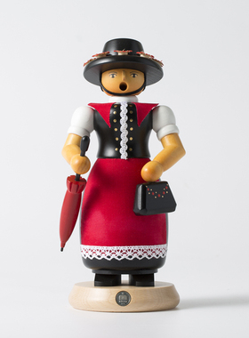 Müller实木吹烟公仔德国原装