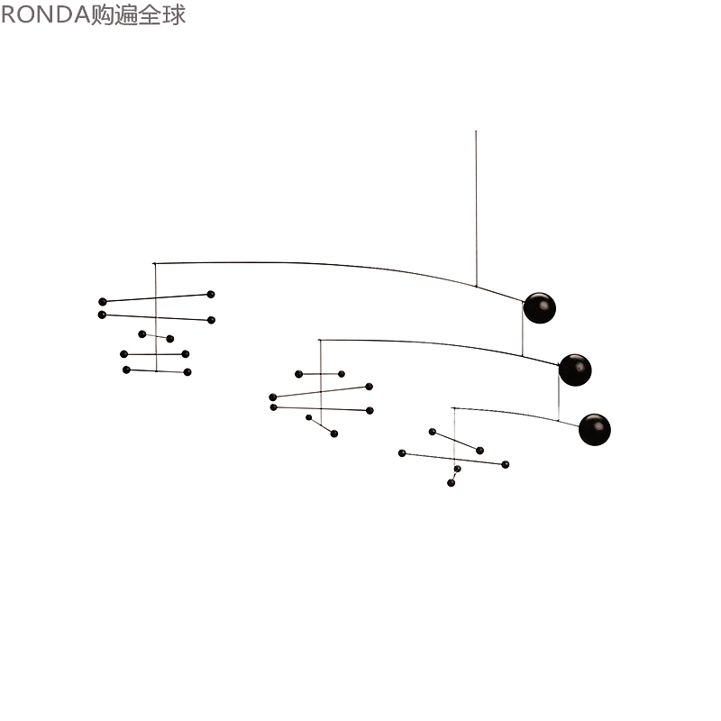 丹麦 FLENSTED mobiles创意家居房间空中装饰手工吊饰挂饰交响乐