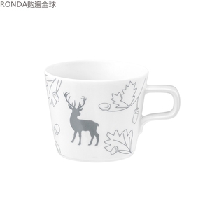 Weiden驯鹿森林创意陶瓷咖啡具咖啡杯托碟260ml 德国进口Seltmann