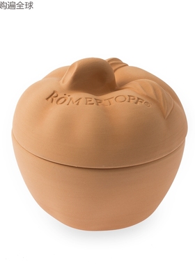 德国进口ROMERTOPF苹果形耐高温烤箱用小烤锅 多用途方形陶土锅