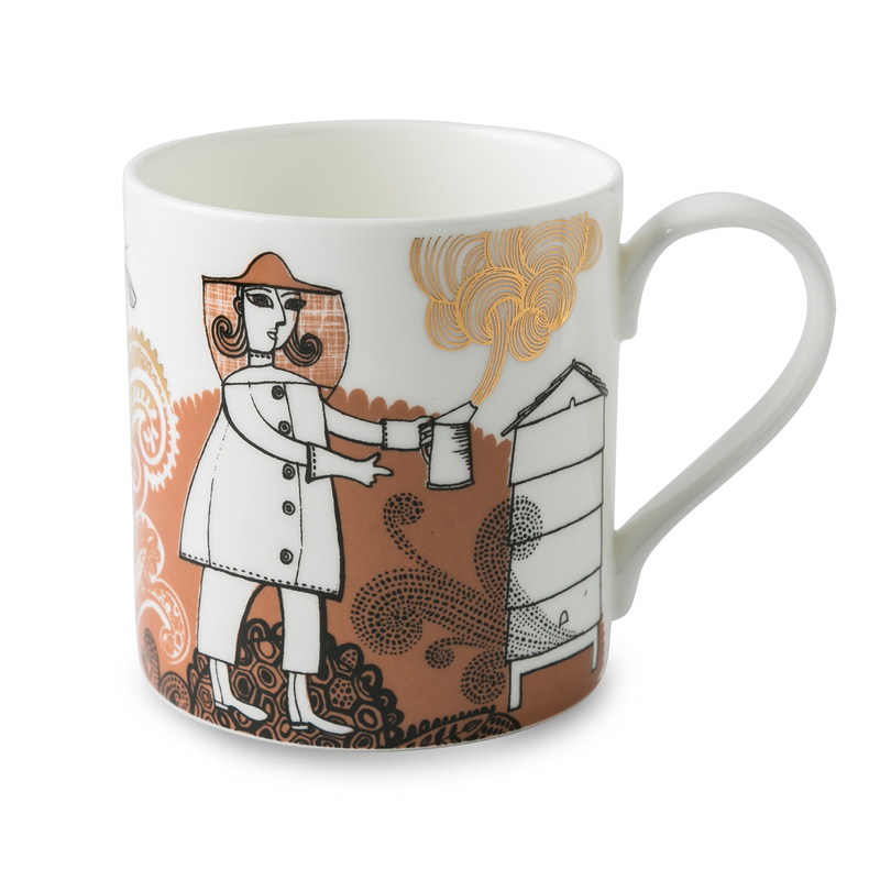 英国原装进口lush designs骨瓷杯茶杯水杯马克杯咖啡杯子蜜蜂图