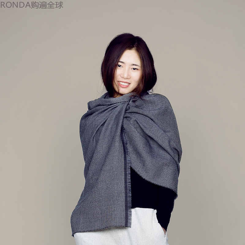 MA.AL羊毛披肩长款围巾