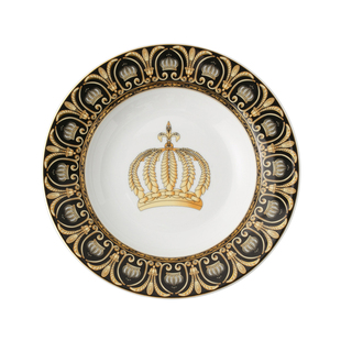 德国原装 汤盘22cm 进口Seltmann Weiden黑金皇冠系列餐具餐盘