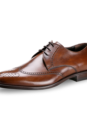 意大利原装进口germano bellesi头层牛皮皮鞋商务皮鞋德比鞋766