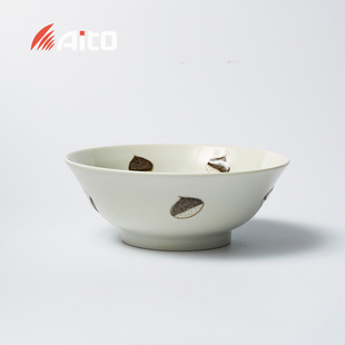 日本进口AITO美浓烧釉下彩FRUITS系列日式 餐具汤碗饭碗盘子杯子