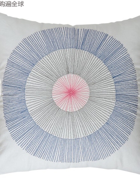 法国进口EDITO方形简约纯棉抱枕套＋涤纶枕芯靠枕靠垫蒲公英40cm