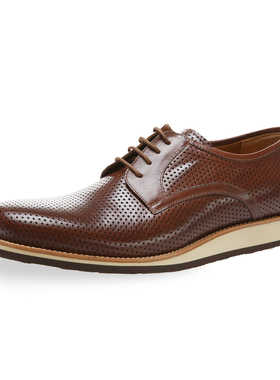 意大利原装进口germano bellesi镂空男鞋男士皮鞋943 棕色