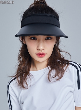 韩国zauo防晒帽夏季防紫外线户外遮阳帽空顶骑行太阳帽经典款黑色