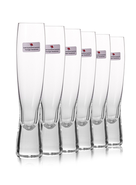 德国进口FARBGLASHUTTE欧式创意香槟杯酒杯玻璃杯子6件套装高20cm