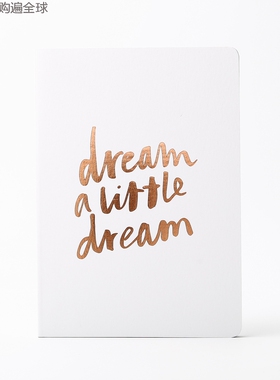 澳洲进口 mi goals本土设计 A5 简约笔记本记事本子 白色/玫瑰金