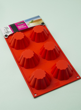 意大利进口 Gamme gourmet耐高温铂金硅胶烤箱6连硅胶模烘焙工具