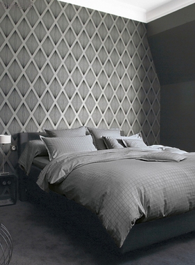 法国进口BLANC DES VOSGES贡缎提花灰色宫殿纯棉全棉枕套 单个装